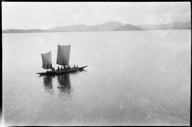 Canoe with two sails, Lorengau, Manus Island, New Guinea, 1935, 2 / Sarah Chinnery