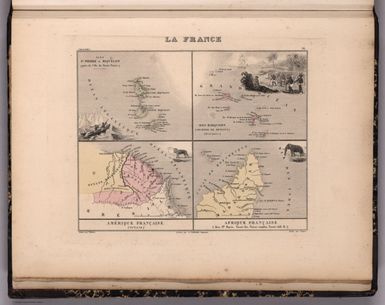 Iles St. Pierre et Miquelon. Iles Marquises. Guyane. Iles Ste. Marie, Nossi-be, Nossi-cumba, Nossi-fali.