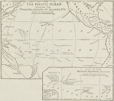 The Pacific Ocean showing the principal groups of islands etc.