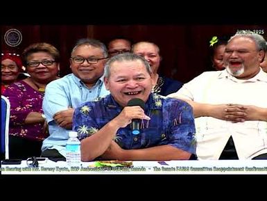 The Senate FASM Committee Confirmation Hearing with Hersey Kyota Ambassador to USA and Canada