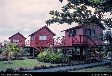 Samoa - small red houses