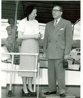 Claude and Mildred Pepper visiting the scene of the Pearl Harbor attack