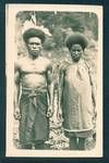 Portrait of unidentified man and woman, New Guiena, c1929 to 1932