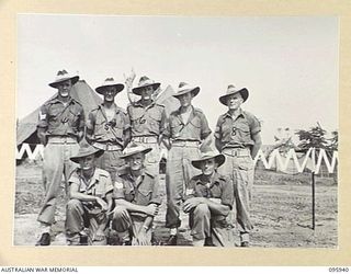 WEWAK POINT, NEW GUINEA. 1945-08-31. BRIGADE HEADQUARTERS, AND HEADQUARTERS COMPANY SENIOR NON COMMISSIONED OFFICERS OF 2/3 MACHINE-GUN BATTALION