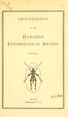 Proceedings of the Hawaiian Entomological Society