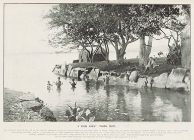 A Fijian family fishing party