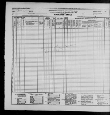 1940 Census Population Schedules - Hawaii - Hawaii County - ED 1-43