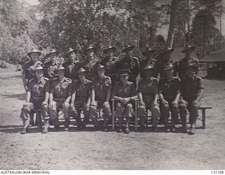 TOROKINA, SOUTH BOUGAINVILLE ISLAND, 1945-10-19. UNIDENTIFIED OFFICERS OF THE 29TH BRIGADE. (PHOTOGRAPHER PTE P. SPIDEN)