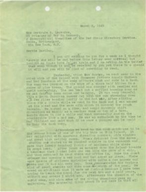 Letter from Sidney Jennings Legendre, March 5, 1945