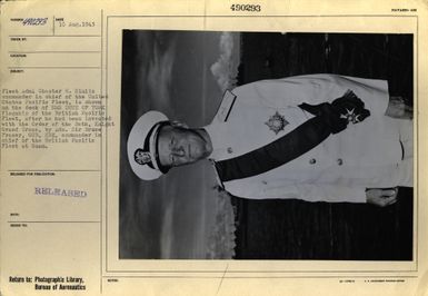 Fleet Admiral Chester W. Nimitz, Commander in Chief of the United State Pacific Fleet, is Shown on the Deck of HMS Duke of York
