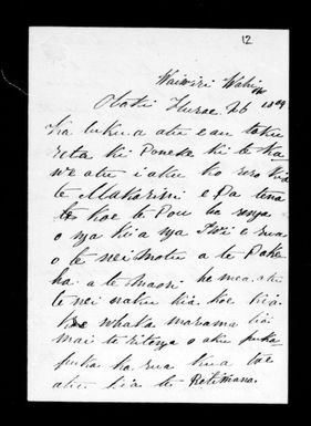 Letter from Nerehana Te Paea, Rangi, Pene Arama to McLean