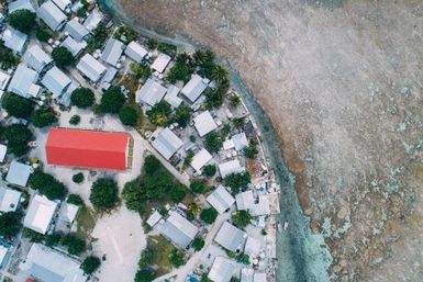 Aerial shot of Fakaofo, Tokelau