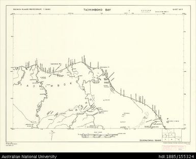 Solomon Islands, Guadalcanal, Tadhimboko Bay, Series: D.O.S. Repro 3 (Sketch), Sheet 6, 1968, 1:50 000