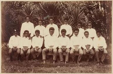 Boys who have just been confirmed on Norfolk Island