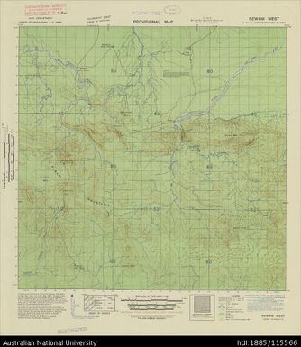 Papua New Guinea, Northeast New Guinea, Bewani West, Provisional map, Sheet A54/15, 1943, 1:63 360