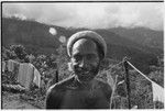 Man with marsupial fur headdress