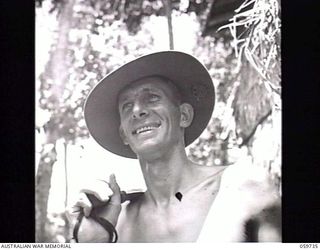 SOGERI, NEW GUINEA. 1943-11-04. PORTRAIT OF TX108158 WARRANT OFFICER 1 A. A. WHITTON, AN INSTRUCTOR OF THE NEW GUINEA FORCE TRAINING SCHOOL