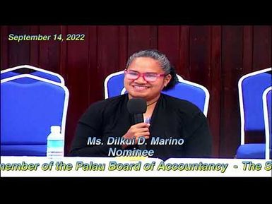 Senate Committee on Ways and Means and Financial Matters confirmation Hearing W/ Ms. Dilkui Marino