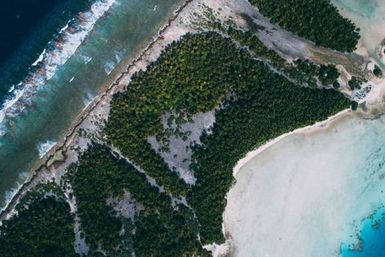 Aerial shot of Atafu, Tokelau