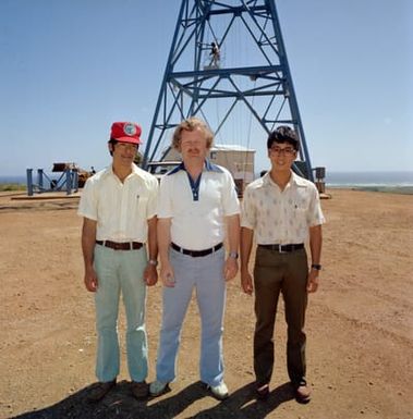 MOD-OA4 WIND TURBINE PERSONNEL IN KAHUKU OAHU HAWAII