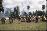 Dancers with shields and spears