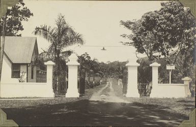 Entrance to Villa Vailima, Samoa