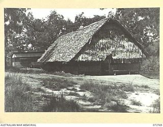 PORT MORESBY, NEW GUINEA. 1944-04-28. NO. 3 SERGEANTS' MESS, G BRANCH AREA, HEADQUARTERS NEW GUINEA FORCE