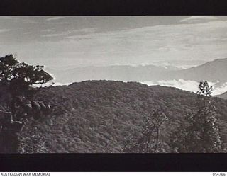 BULLDOG ROAD, NEW GUINEA, 1943-07-20. VIEW FROM JOHNSON GAP, LOOKING TOWARDS WAU AND EDIE CREEK