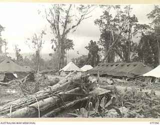 TOROKINA AREA, BOUGAINVILLE ISLAND. 1944-12-01. STORES OF THE 2/1ST AUSTRALIAN GENERAL HOSPITAL IN THE 4TH BASE SUB AREA