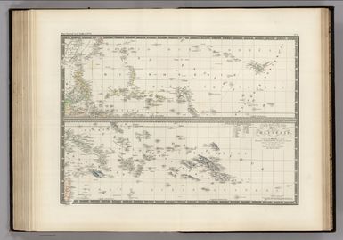 Carte Particuliere de La Polynesie (parties orientale dt septentrionale et l'Oceanie). Dresse par A. Brue, Geographe. Reoue par E. Levasseur, Membre de l'Institut, Institut Geographique de Paris. Ch. Delagrave & Cie. Editeurs de la Societe de Geographie. 58 Rue des Ecoles. Atlas Universel en 67 feuilles No. 51.