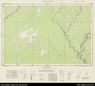 Indonesia, Western New Guinea, Casuaris Rivier, Series: Nederlands-Nieuw-Guinea, Sheet 21-X, 1956, 1:100 000
