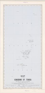 Map of the Kingdom of Tonga : showing the territorial boundaries / compiled and drawn at the Lands & Survey Department, Nuku'alofa, Tonga. August 1969, under the authority of the Hon. S.A.L. Tuita, Minister of Lands