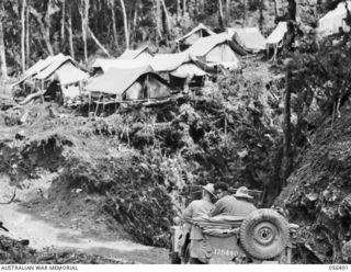 REINHOLD HIGHWAY, NEW GUINEA, 1943-08-31. ELOA CAMP, 2/16TH AUSTRALIAN FIELD COMPANY, ROYAL AUSTRALIAN ENGINEERS