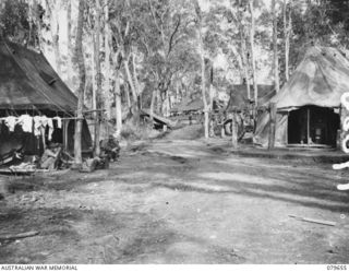 Oro Bay, New Guinea. 1943-04. Tents of the Main Dressing Station, 10th Field Ambulance, Australian Army Medical Corps