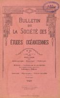 Bulletin de la Société des Études Océaniennes numéro 25