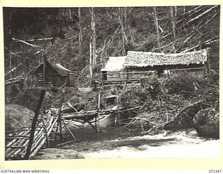 TEMPLETON'S CROSSING, NEW GUINEA. 1944-04-09. TEMPLETON'S CROSSING SIGNAL STATION OPERATED BY THE 23RD LINE SECTION, 18TH LINES OF COMMUNICATION SIGNALS