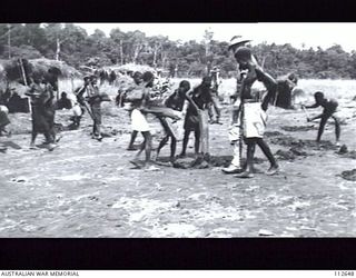 MAPRIK, NEW GUINEA, 1945. ONE OF A SERIES OF PHOTOGRAPHS PRODUCED IN THE HOUSE OF REPRESENTATIVES, CANBERRA, ACT, ON 1 JUNE 1945 BY THE RT HON A W FADDEN, LEADER OF THE AUSTRALIAN COUNTRY PARTY IN ..