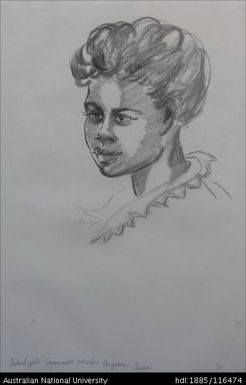 School girl - Government School, Angoram, Sepic [sic]