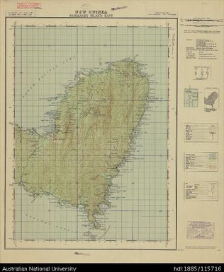 Papua New Guinea, New Guinea, Normanby Island East, 1 Inch series, Sheet 390, 1944, 1:63 360