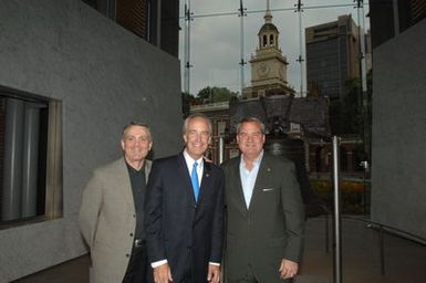 [Assignment: 48-DPA-07-13-08_SOI_K_Philly_Rec] Reception at Independence National Historical Park for attendees at the National Governors Association Centennial Meeting in Philadelphia, Pennsylvania. Secretary Dirk Kempthorne [and Independence National Historical Park Deputy Superintendent Darla Sidles delivered official remarks; and the Secretary conversed with fellow NGA attendees, among them Pennsylvanina Governor Edward Rendell, Vermont Governor James Douglas, Wyoming Governor Dave Freudenthal, Guam Governor Felix Camacho, former Tennessee Governor Don Sundquist, and former Michigan Governor John Engler.] [48-DPA-07-13-08_SOI_K_Philly_Rec_IOD_9352.JPG]