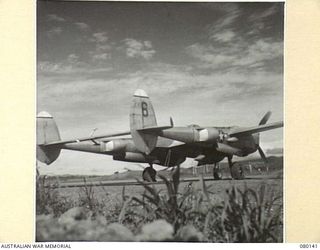 NADZAB, NEW GUINEA, 1944-06-26. A P38 LOCKHEED LIGHTNING FIGHTER AIRCRAFT OF THE UNITED STATES ARMY AIR FORCE