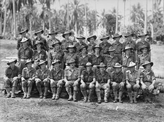 SIAR, NEW GUINEA. 1944-06-21. NO. 10 PLATOON, B COMPANY, 57/60TH INFANTRY BATTALION. IDENTIFIED PERSONNEL ARE:- N460665 PRIVATE J.J. MOORE (1); VX122635 CORPORAL D.T. BOURKE (2); VX144093 CORPORAL ..