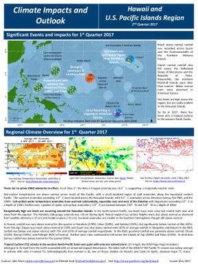 Climate impacts and outlook - Regional climate overview 1st quarter