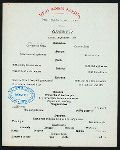 DINNER [held by] TOYO KISEN KAISHA [at] EN ROUTE ABOARD SS HONG KONG MARU (SS)