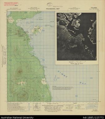 Papua New Guinea, New Britain, Talasea, Provisional map, Sheet B56/5, 1943, 1:63 360