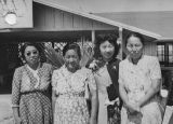 Mrs. Miyake, Mrs. Yutaka Doi, Mary Doi, and Mrs. Daijiro Doi at Salt Pond Airport in Kauai.