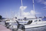 French Polynesia, boats docked in Papeete harbor