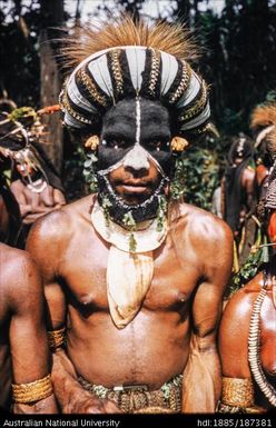 Dancers, black face paint