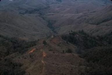 [Aerial view of the topography of Papua New Guinea]
