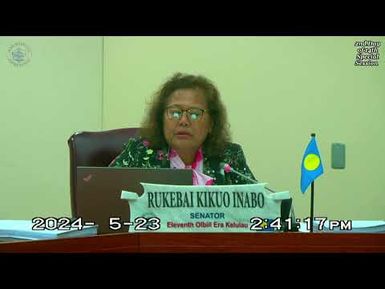 Palau National Congress | 11th OEK, The Senate 2nd Day of 14th Special Session